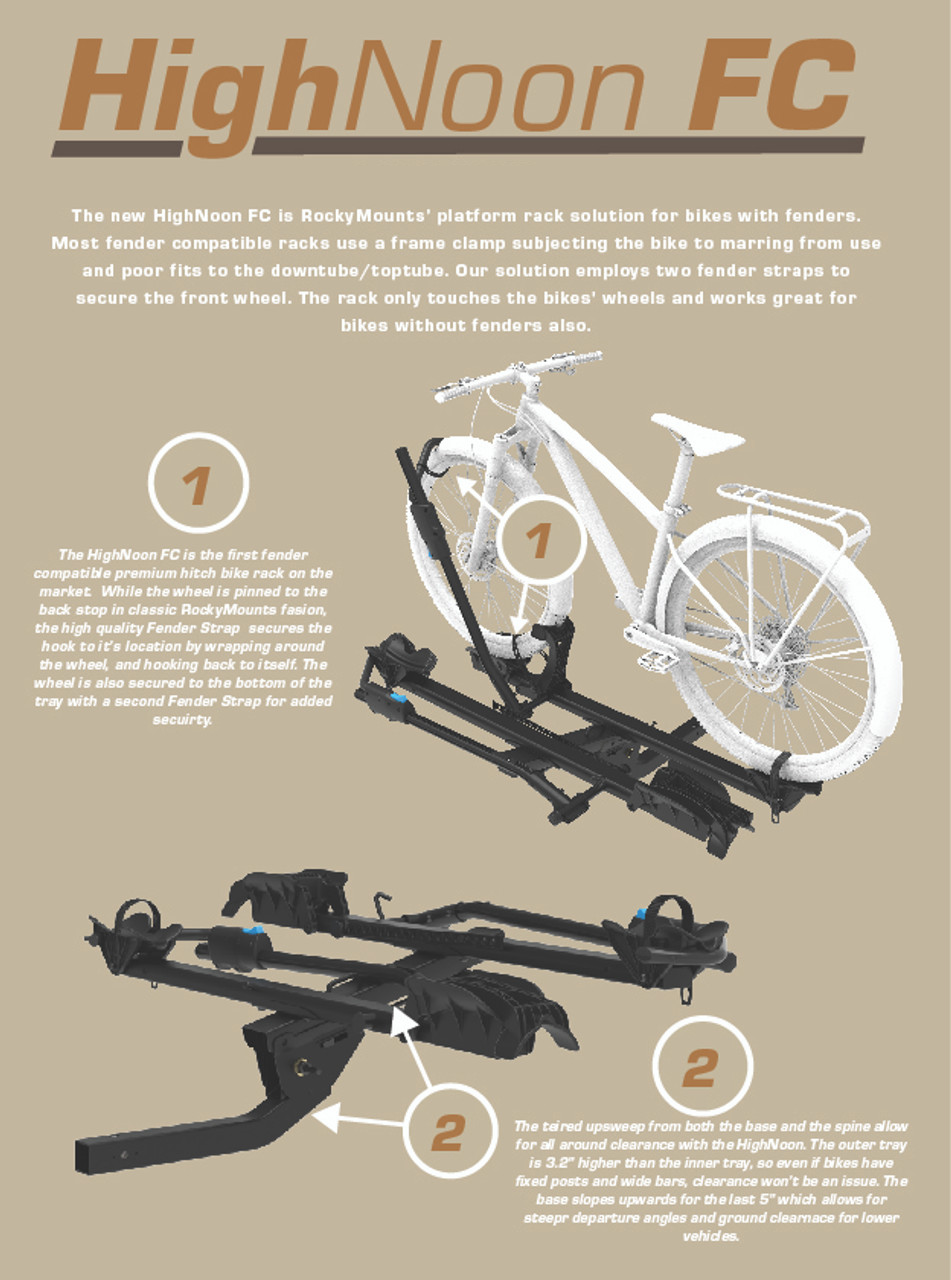 RockyMounts HighNoon FC Add-On Hitch Bike Rack - Modula Racks