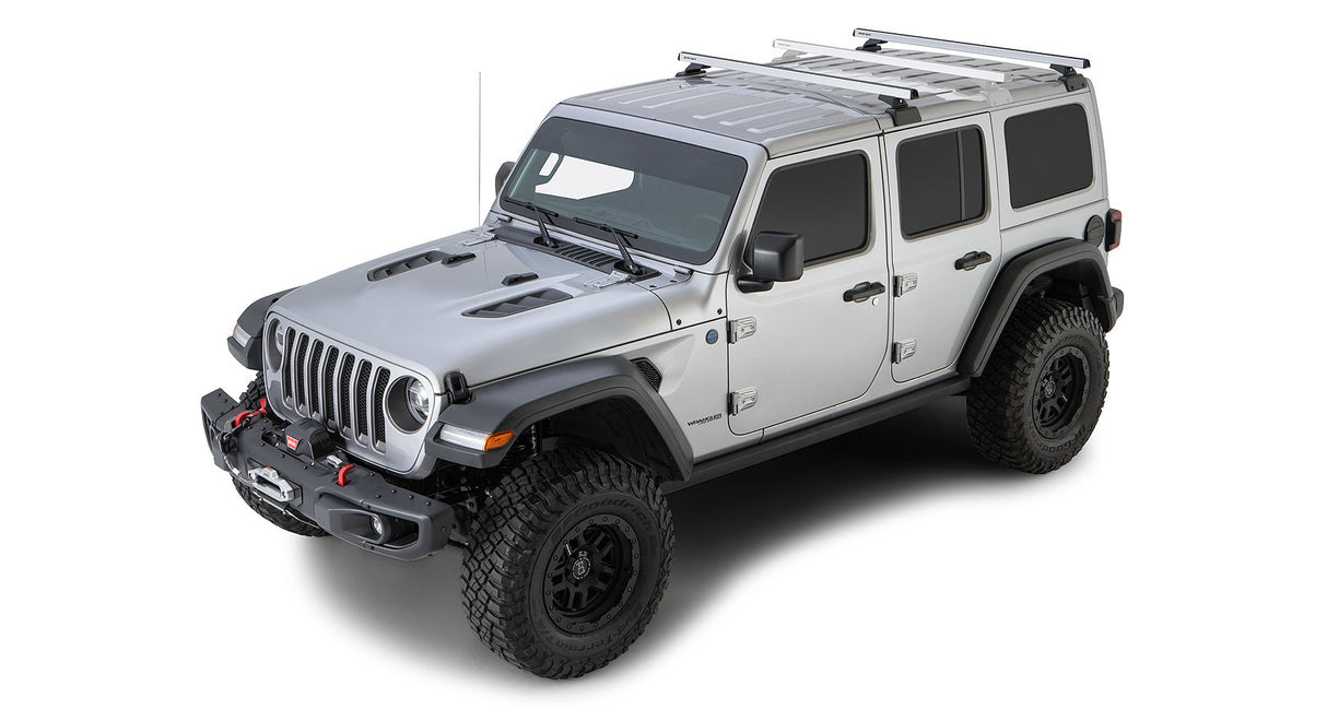 Rhino-Rack Heavy Duty RCL Rhino-Rack Backbone Roof Rack | JEEP Wrangler JL 4dr SUV Hard Top 18 to 21 Roof Rack Kit - Modula Racks