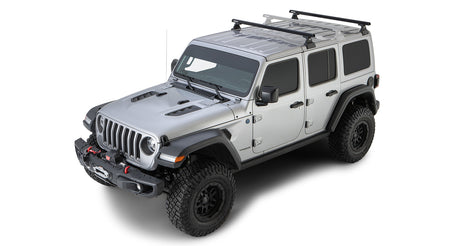 Rhino-Rack Heavy Duty RLT600 Rhino-Rack Backbone Roof Rack | JEEP Wrangler JL 4dr SUV Hard Top 18 to 21 Roof Rack Kit - Modula Racks