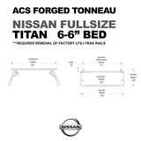 Leitner Designs ACS Forged Tonneau | 04-22 Nissan Titan 5'6" Bed Bed Rack Kit - Modula Racks