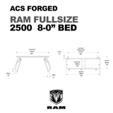 Leitner Designs ACS Forged | 02-22 Dodge RAM 2500 8' Bed Bed Rack Kit - Modula Racks