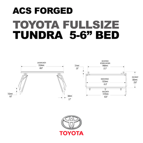 Leitner Designs ACS Forged | 07-21 Toyota Tundra 5'6" Bed Bed Rack Kit - Modula Racks