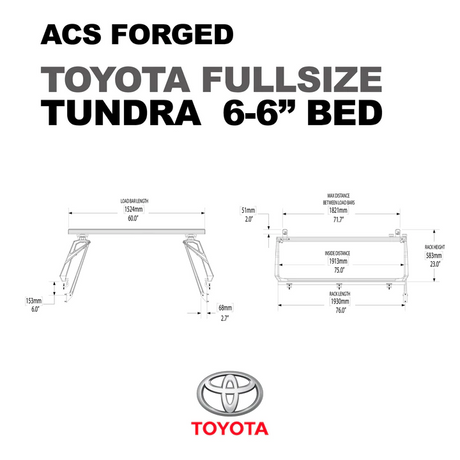 Leitner Designs ACS Forged | 07-21 Toyota Tundra 6'6" Bed Bed Rack Kit - Modula Racks