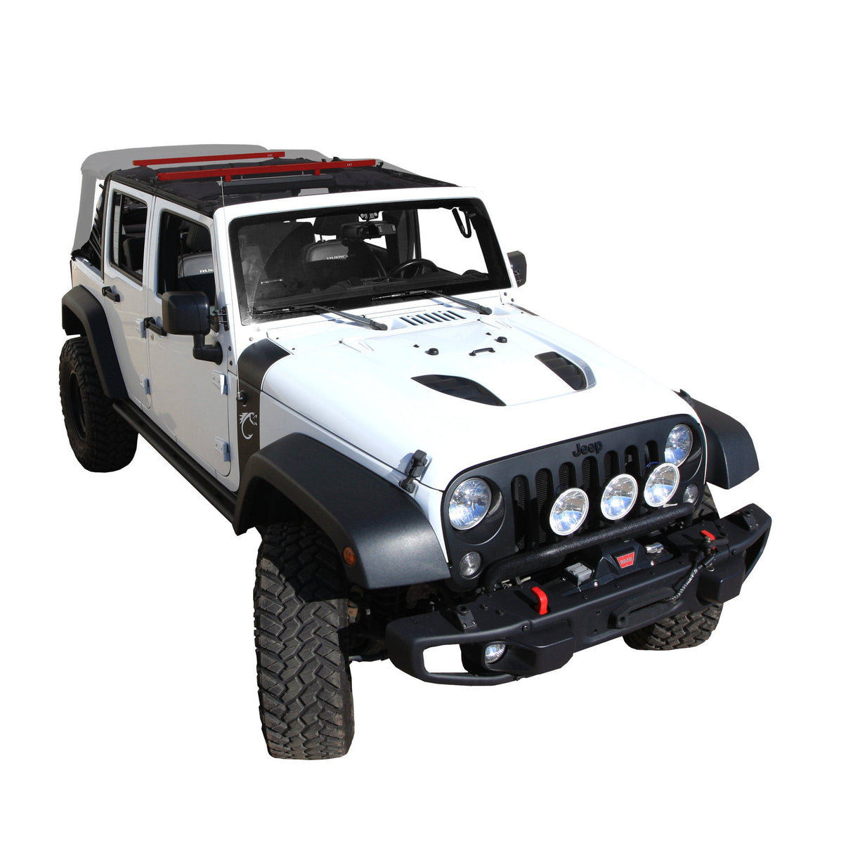 Exposed Racks No-Drill Open/Soft Top Conversion Kit | JKU (4 Door) Roof & Bed Racks Parts & Accessories - Modula Racks