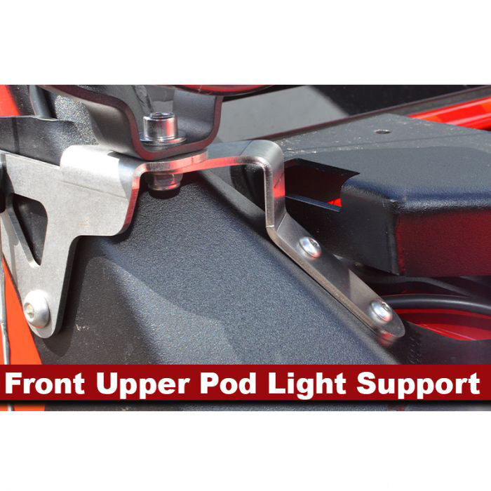 Adventure Rack Systems Front Upper Light Pod Support Bracket, JL Wrangler | JT Gladiator Rack Accessory - Modula Racks