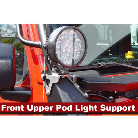 Adventure Rack Systems Front Upper Light Pod Support Bracket, JL Wrangler | JT Gladiator Rack Accessory - Modula Racks